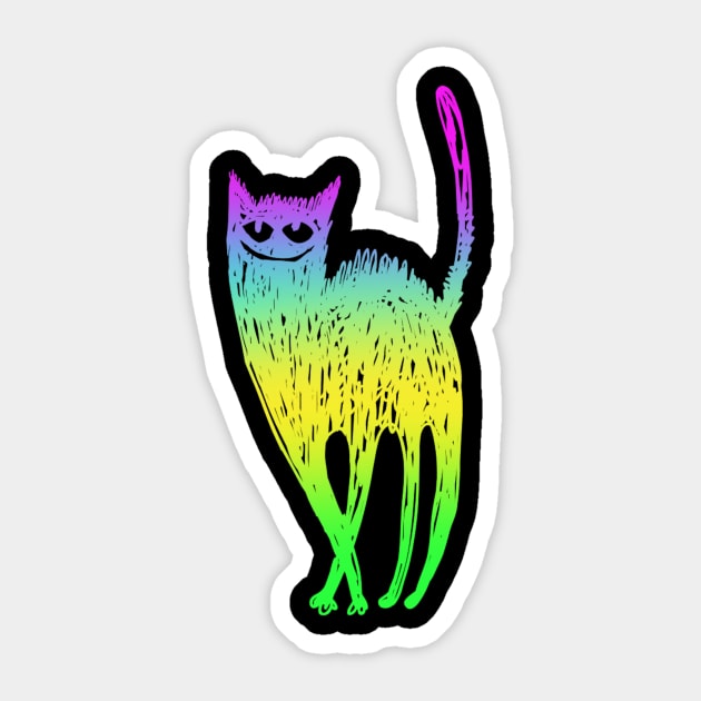 angry cat Sticker by sandyland